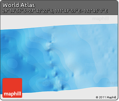 Political 3D Map of the Area around 27° 58' 39" S, 112° 16' 30" E