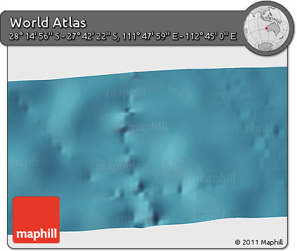 Satellite 3D Map of the Area around 27° 58' 39" S, 112° 16' 30" E