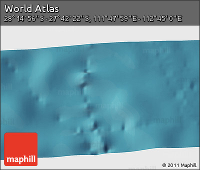 Satellite 3D Map of the Area around 27° 58' 39" S, 112° 16' 30" E