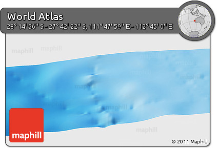 Physical Panoramic Map of the Area around 27° 58' 39" S, 112° 16' 30" E