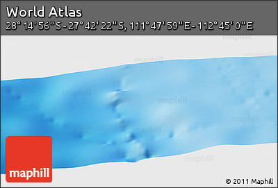 Physical Panoramic Map of the Area around 27° 58' 39" S, 112° 16' 30" E