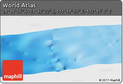 Physical Panoramic Map of the Area around 27° 58' 39" S, 112° 16' 30" E