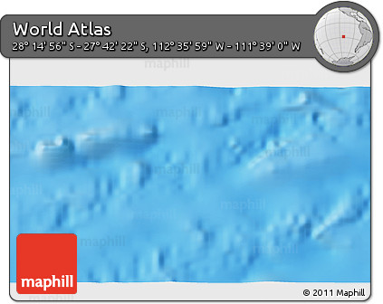 Physical 3D Map of the Area around 27° 58' 39" S, 112° 7' 30" W