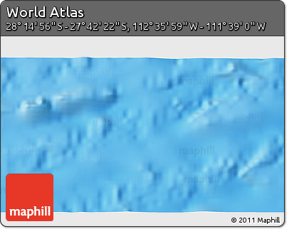 Physical 3D Map of the Area around 27° 58' 39" S, 112° 7' 30" W