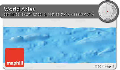Physical Panoramic Map of the Area around 27° 58' 39" S, 112° 7' 30" W