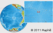 Physical Location Map of the area around 27° 58' 39" S, 112° 58' 29" W