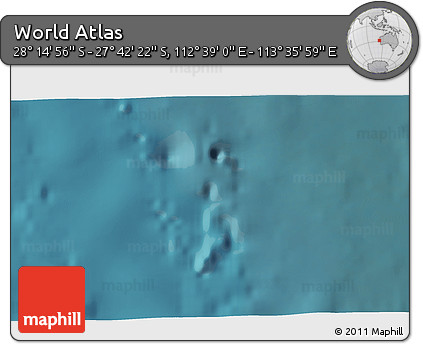 Satellite 3D Map of the Area around 27° 58' 39" S, 113° 7' 30" E