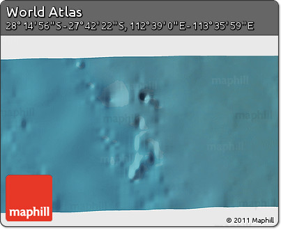 Satellite 3D Map of the Area around 27° 58' 39" S, 113° 7' 30" E