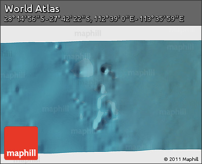 Satellite 3D Map of the Area around 27° 58' 39" S, 113° 7' 30" E