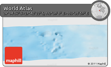 Physical Panoramic Map of the Area around 27° 58' 39" S, 113° 7' 30" E