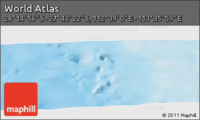 Physical Panoramic Map of the Area around 27° 58' 39" S, 113° 7' 30" E