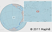 Gray Location Map of the area around 27° 58' 39" S, 113° 49' 29" W, hill shading