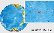 Physical Location Map of the area around 27° 58' 39" S, 113° 49' 29" W