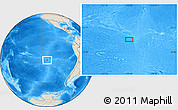 Shaded Relief Location Map of the area around 27° 58' 39" S, 113° 49' 29" W