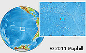 Physical Location Map of the area around 27° 58' 39" S, 116° 22' 30" W