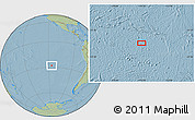Savanna Style Location Map of the area around 27° 58' 39" S, 116° 22' 30" W, hill shading