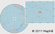 Gray Location Map of the area around 27° 58' 39" S, 117° 13' 29" W, hill shading