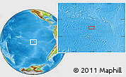 Physical Location Map of the area around 27° 58' 39" S, 117° 13' 29" W