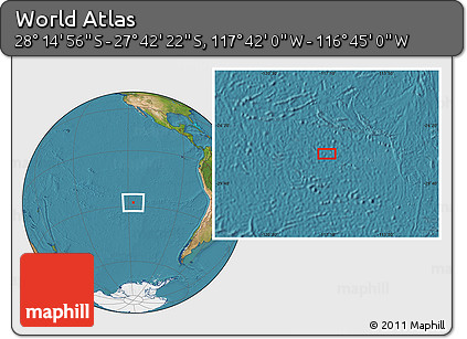 Satellite Location Map of the Area around 27° 58' 39" S, 117° 13' 29" W