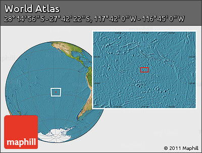 Satellite Location Map of the Area around 27° 58' 39" S, 117° 13' 29" W