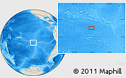 Shaded Relief Location Map of the area around 27° 58' 39" S, 117° 13' 29" W