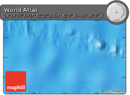 Physical Map of the Area around 27° 58' 39" S, 117° 13' 29" W