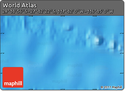 Physical Map of the Area around 27° 58' 39" S, 117° 13' 29" W