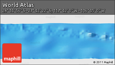 Physical Panoramic Map of the Area around 27° 58' 39" S, 117° 13' 29" W