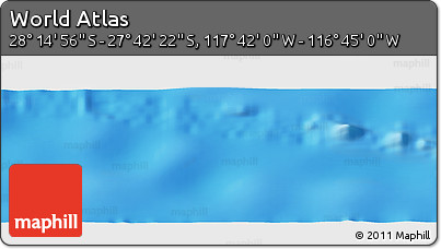Physical Panoramic Map of the Area around 27° 58' 39" S, 117° 13' 29" W