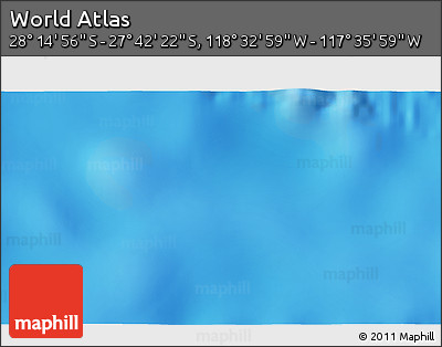 Physical 3D Map of the Area around 27° 58' 39" S, 118° 4' 29" W