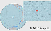 Gray Location Map of the area around 27° 58' 39" S, 118° 4' 29" W, hill shading