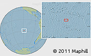 Savanna Style Location Map of the area around 27° 58' 39" S, 118° 4' 29" W, hill shading