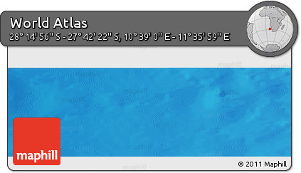 Physical Panoramic Map of the Area around 27° 58' 39" S, 11° 7' 30" E