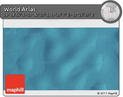 Satellite 3D Map of the Area around 27° 58' 39" S, 11° 58' 29" E