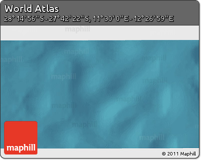 Satellite 3D Map of the Area around 27° 58' 39" S, 11° 58' 29" E