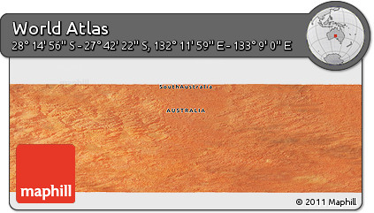 Satellite Panoramic Map of the Area around 27° 58' 39" S, 132° 40' 30" E