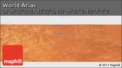 Satellite Panoramic Map of the Area around 27° 58' 39" S, 132° 40' 30" E