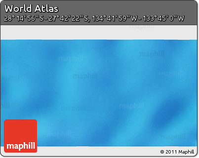 Physical 3D Map of the Area around 27° 58' 39" S, 134° 13' 29" W