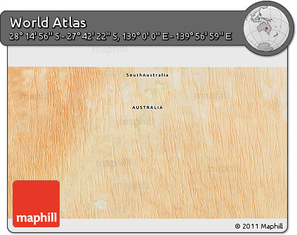 Satellite 3D Map of the Area around 27° 58' 39" S, 139° 28' 29" E