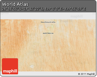 Satellite 3D Map of the Area around 27° 58' 39" S, 139° 28' 29" E