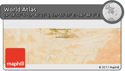 Satellite Panoramic Map of the Area around 27° 58' 39" S, 140° 19' 29" E
