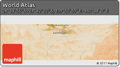 Satellite Panoramic Map of the Area around 27° 58' 39" S, 140° 19' 29" E
