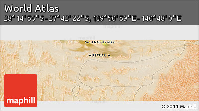 Satellite Panoramic Map of the Area around 27° 58' 39" S, 140° 19' 29" E