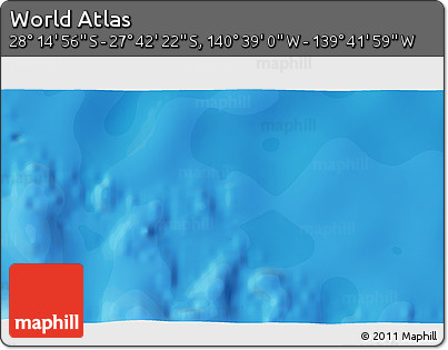 Political 3D Map of the Area around 27° 58' 39" S, 140° 10' 30" W