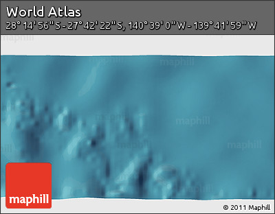 Satellite 3D Map of the Area around 27° 58' 39" S, 140° 10' 30" W