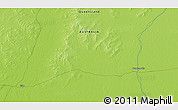 Physical 3D Map of the area around 27° 58' 39" S, 145° 25' 30" E