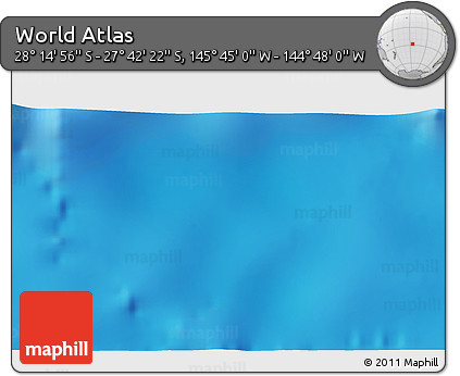 Physical 3D Map of the Area around 27° 58' 39" S, 145° 16' 30" W