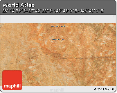 Satellite 3D Map of the Area around 27° 58' 39" S, 146° 16' 30" E