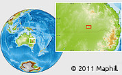Physical Location Map of the area around 27° 58' 39" S, 147° 7' 30" E