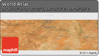 Satellite Panoramic Map of the Area around 27° 58' 39" S, 147° 7' 30" E
